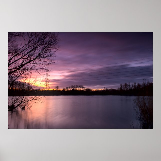 Poster Leighton Buzzard Winter Sunrise (7775) (Devant)