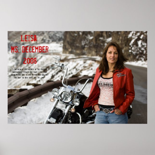 Poster Leisa, Mme décembre 2008 (Devant)