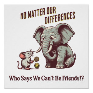 Poster L'Éléphant et la Souris amis