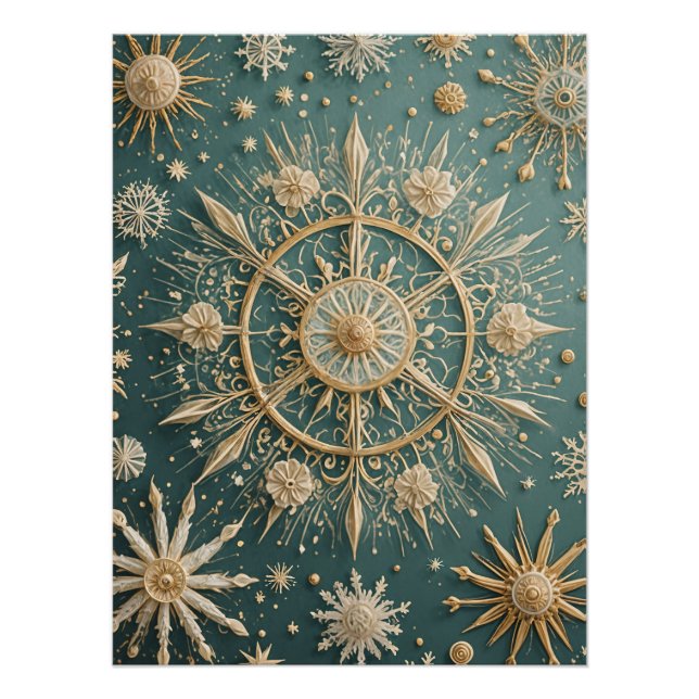 Poster L'Embrace d'or d'hiver : une Serenade de flocon de (Devant)