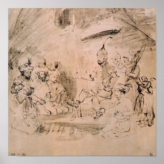 Poster L'empereur Timur sur son trône (Devant)