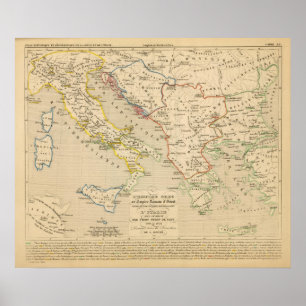 Poster L'Empire Grec, l'Italie, 900 a 1002