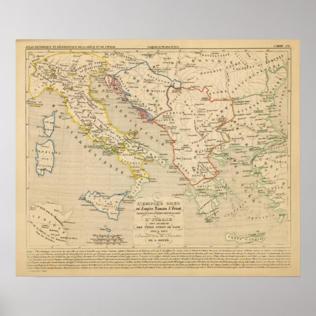 Poster L'Empire Grec, l'Italie, 900 a 1002 (Devant)