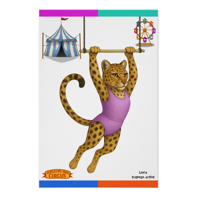 Poster Lena Léopard, artiste de trapèze (Devant)