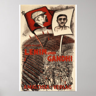 Poster Lenin and Gandhi