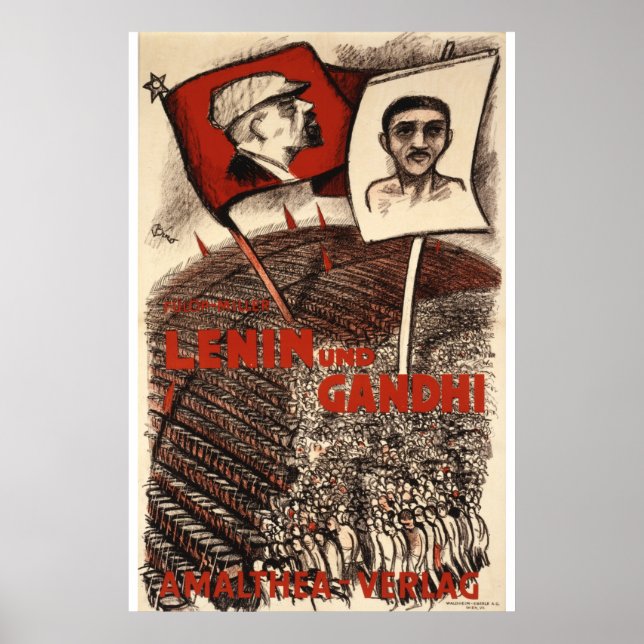 Poster Lenin and Gandhi (Devant)