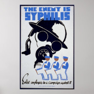 Poster L'ennemi est la syphilis