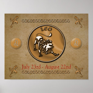 Poster Leo - astrology sign -- art print