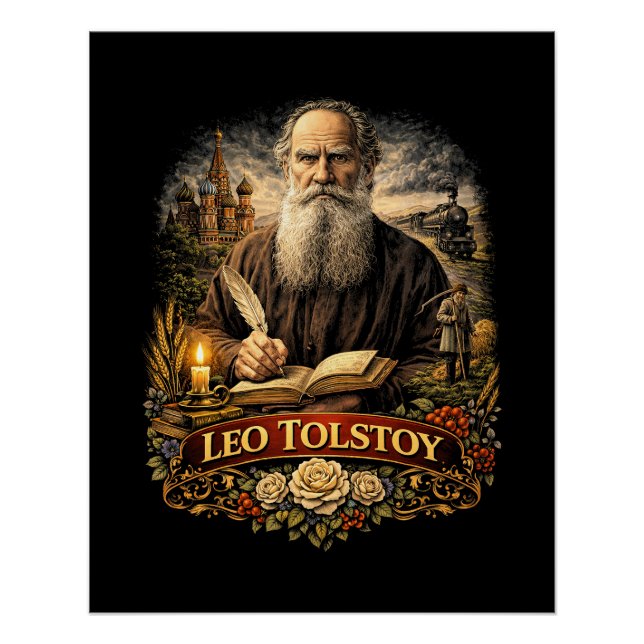 Poster Leo Tolstoy (Devant)