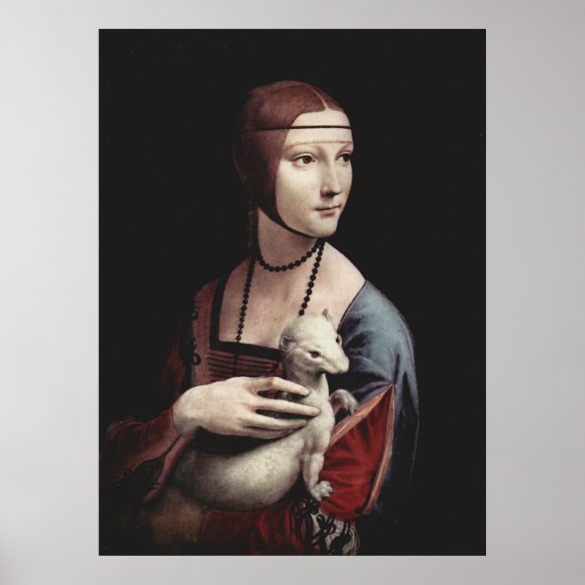 Poster Leonardo Da Vinci - Lady with an Ermine (Devant)