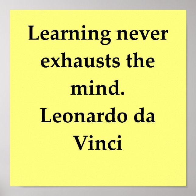 Poster leonardo da vinci quote (Devant)