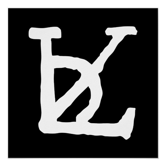 Poster Leonardo da Vinci signature autograph famous paint (Devant)