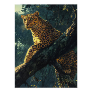 Poster Leopard à la veille