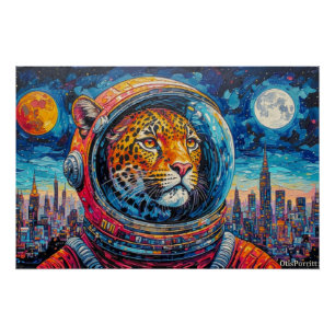 POSTER LÉOPARD ASTRONAUTE - RETOUR À LA MAISON 7