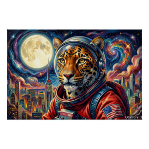 POSTER LÉOPARD EN BANLIEUE 2