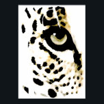 Poster Leopard Eyes - Pop Art Wild Animaux<br><div class="desc">Affiches - Courage motivationnel / Confiance Pop Art Leopard - Tons Jaunes Tête de léopard / Portrait Digital Animal Eyes Pop Art Image - Tête Portrait - Léopards Sauvages - Gros Chats Images numériques</div>