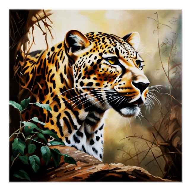 Poster Leopard wildlife (Devant)