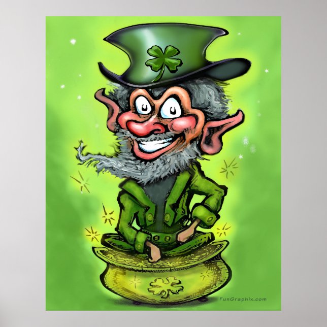 Poster Leprechaun Pot d'or (Devant)