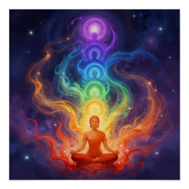 Poster Les 7 chakras (Devant)