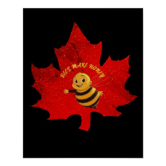 POSTER LES ABEILLES FONT DU MIEL (Devant)