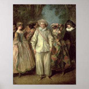 Poster Les acteurs du dell'Arte de Commedia