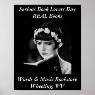 Poster les amateurs de livres d'affiches librairie roues