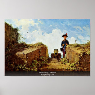 Poster Les Avant-Postes Du Tricot Par Spitzweg Carl