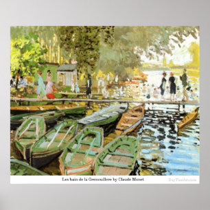 Poster Les bains de la Grenouillère par Claude Monet