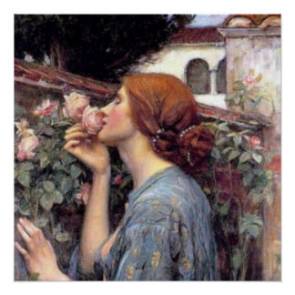 Poster Les beaux-arts L'âme de l'affiche Rose