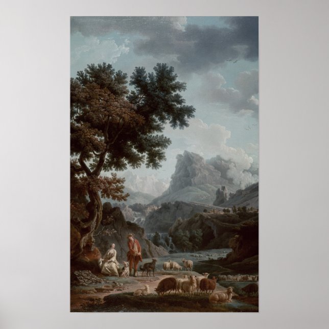Poster Les bergers alpins (Devant)