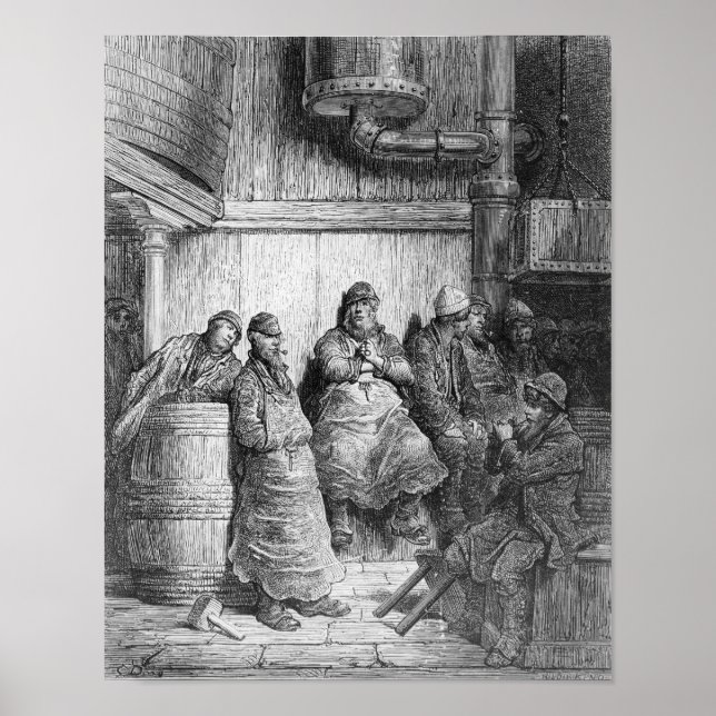 Poster Les brasseurs en repos (Devant)