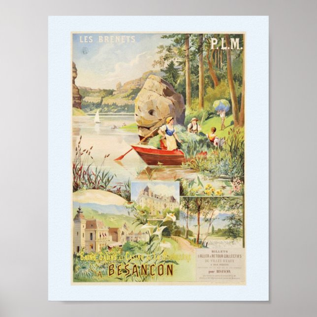 Poster Les Brenets Suisse et Besancon France (Devant)