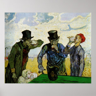 Poster Les buveurs de Vincent van Gogh
