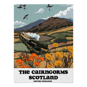 Poster Les Cairngorms Écosse 