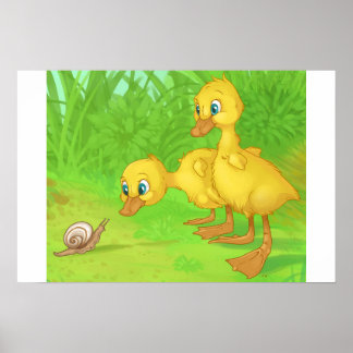 Poster Les canards et l'escargot
