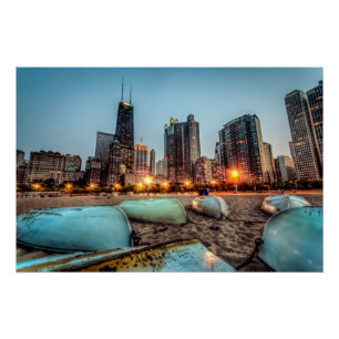 Poster Les canoës sur la rue de chêne échouent après