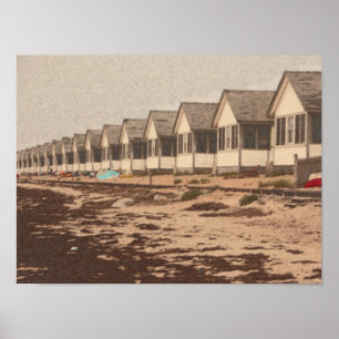 Poster Les chalets sur la plage