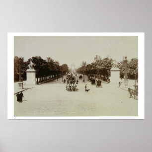 Poster Les champions Elysees, Paris (photo de sépia)