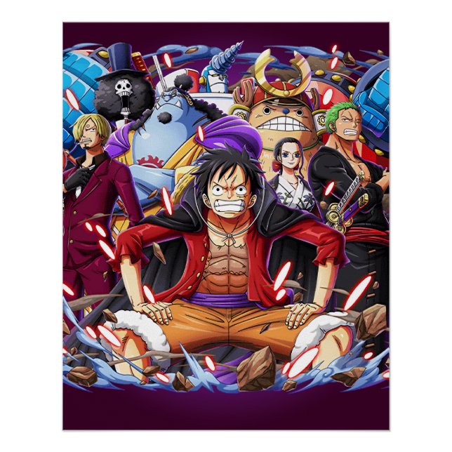 Poster Les Chapeaux de Paille de Wano One Piece (Devant)