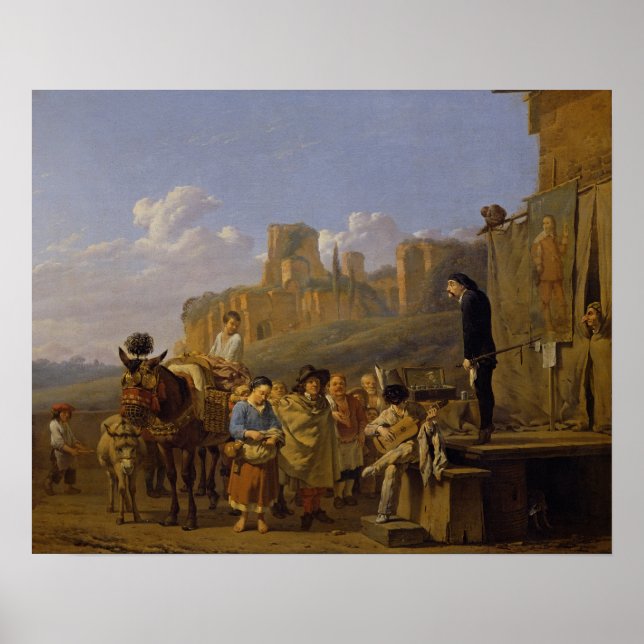 Poster Les Charlatans italiens, 1657 (Devant)