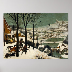 Poster Les Chasseurs dans le Pieter de Neige Brueg