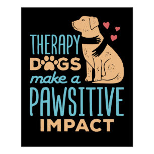 Poster Les chiens de thérapie font un impact négatif