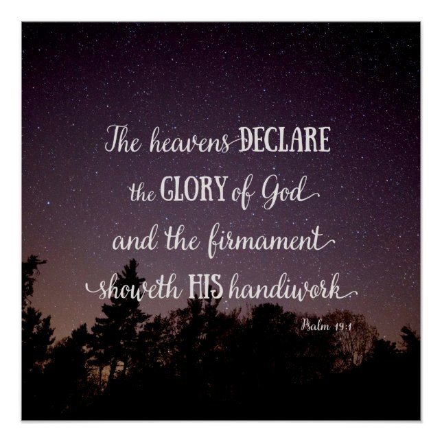 Poster Les cieux déclarent la gloire de Dieu (Devant)