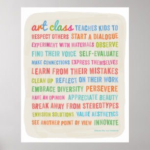 Poster Les classes d'art enseignent à des enfants //24 x