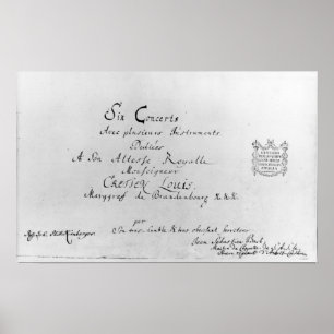 Poster Les concerts de Brandebourg, 1721