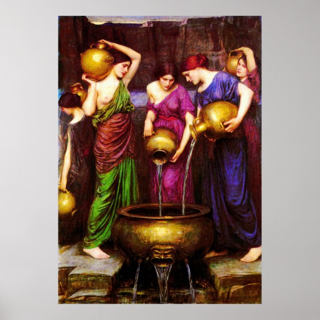 Poster Les Danaïdes (1904) ~ Toile d'art (Devant)