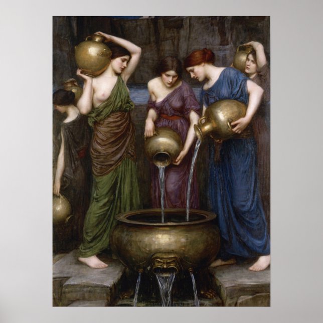 Poster Les Danaides par John William Waterhouse (Devant)