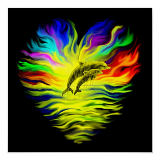 Poster Les dauphins sous le soleil (Devant)