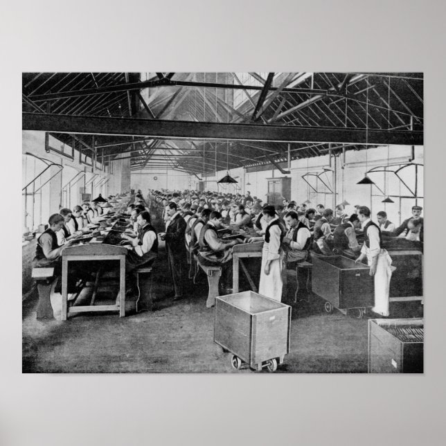 Poster Les départements de fabrication de cigares (Devant)