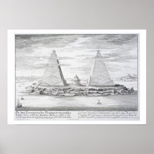 Poster Les deux pyramides de Moeris, roi de l'Egypte et